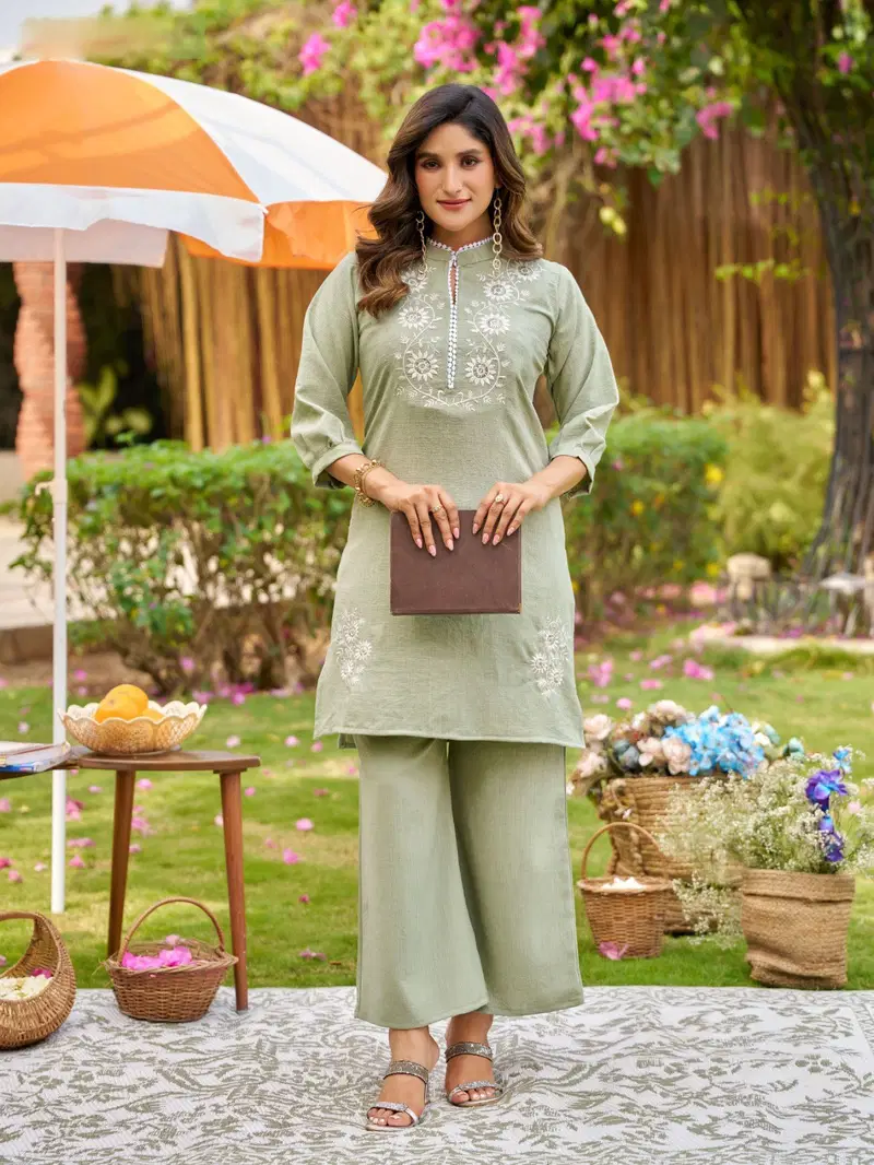 Naisha K 702 Viscose With Work Casual Wear Co Ord Set Collection