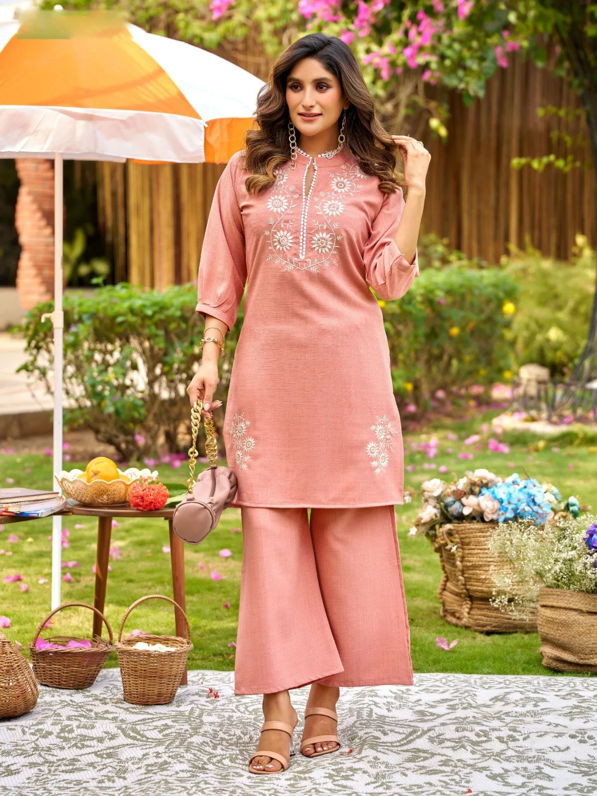Naisha K 702 Viscose With Work Casual Wear Co Ord Set Collection