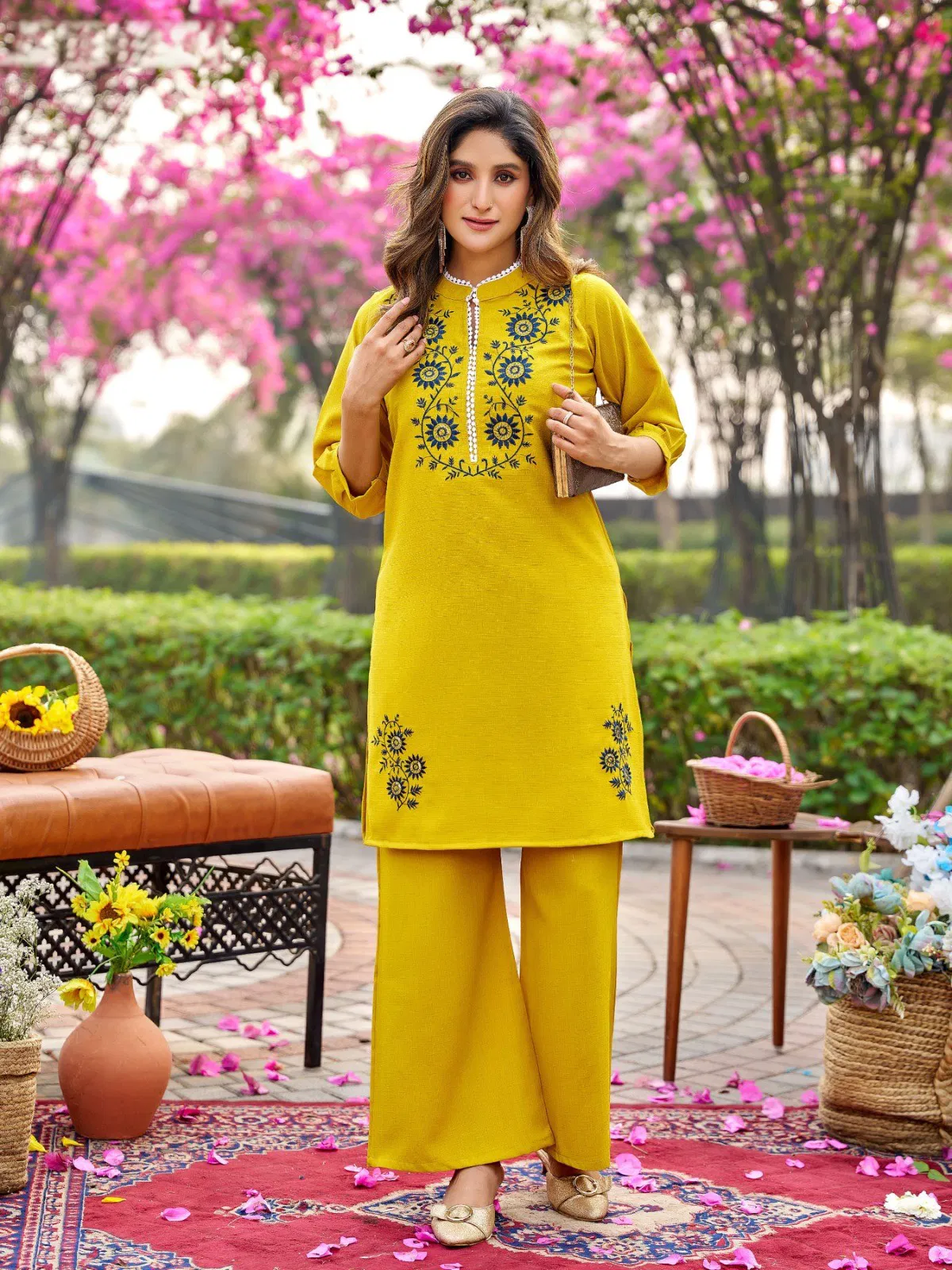 Naisha K 702 Viscose With Work Casual Wear Co Ord Set Collection