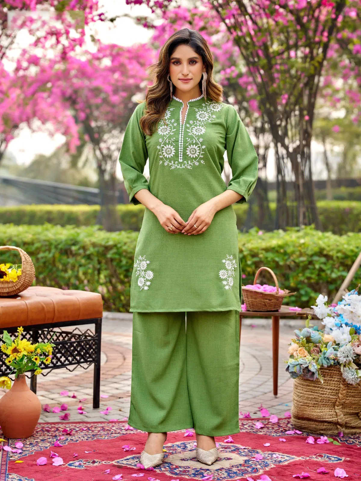 Naisha K 702 Viscose With Work Casual Wear Co Ord Set Collection