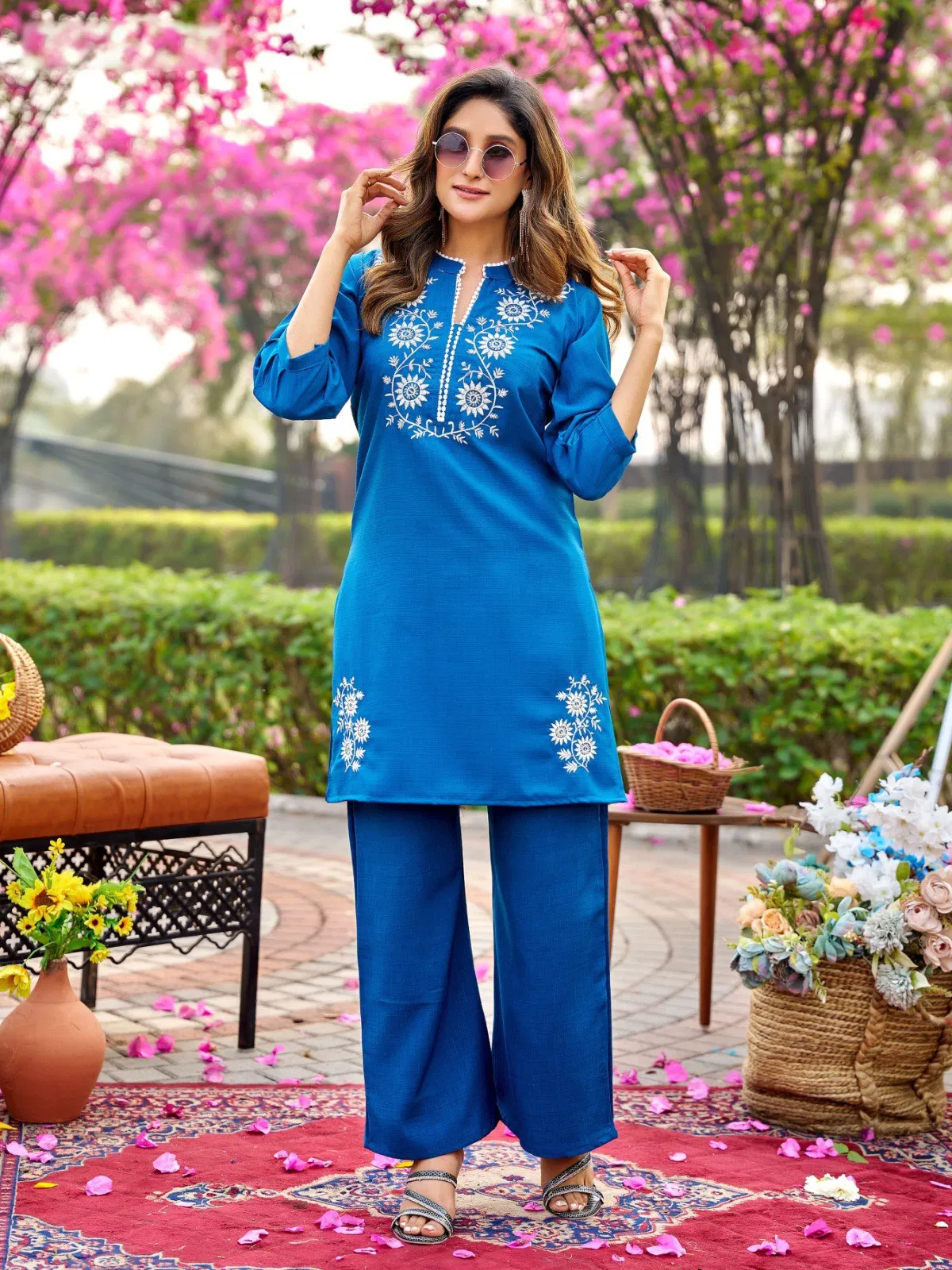 Naisha K 702 Viscose With Work Casual Wear Co Ord Set Collection