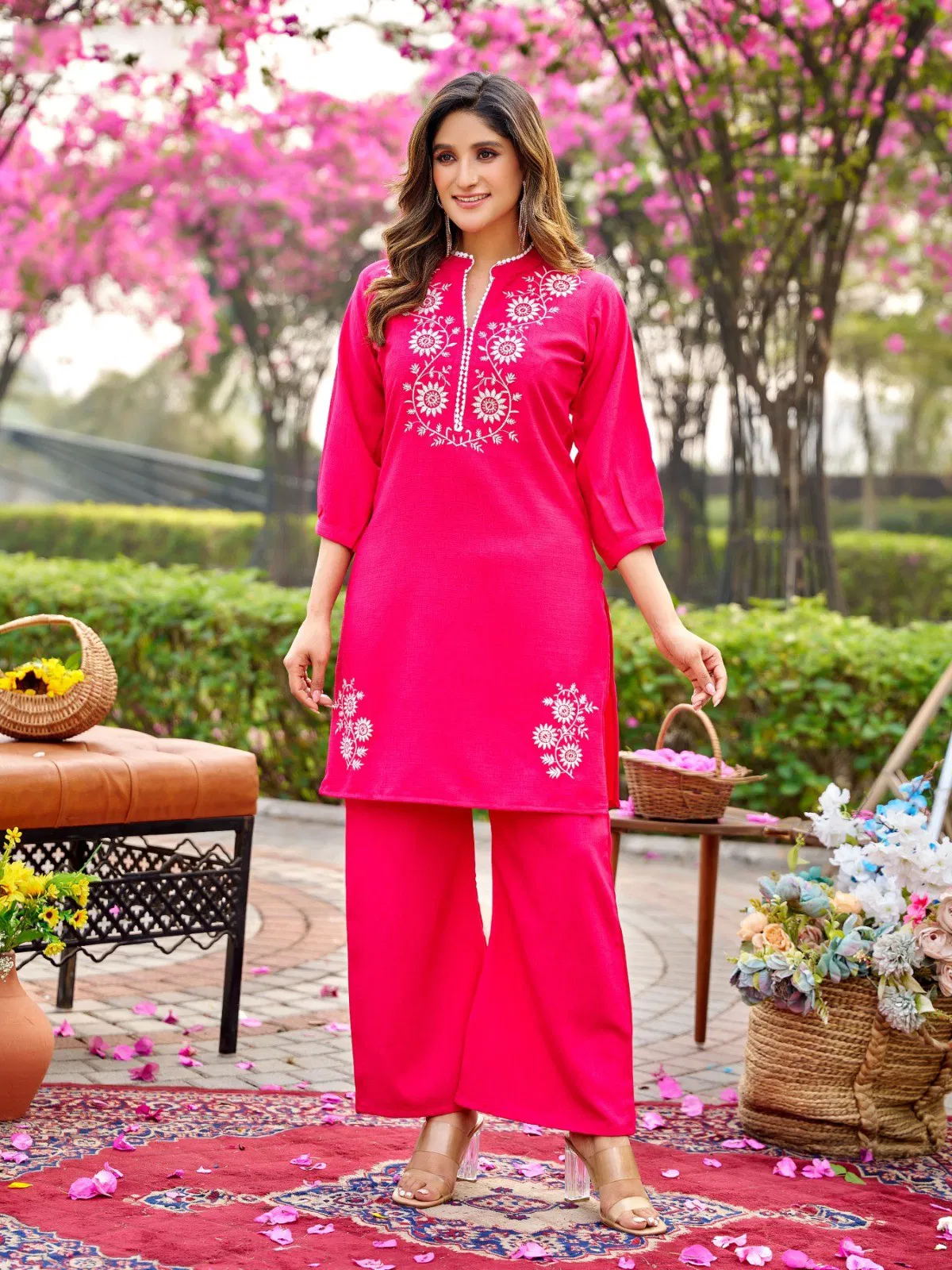Naisha K 702 Viscose With Work Casual Wear Co Ord Set Collection
