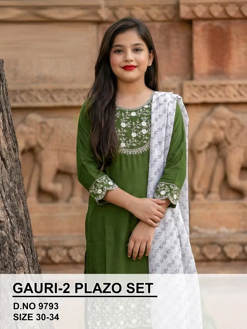 Gauri Vol 2 Vatican Silk Kids Wear Palazzo Set Collection