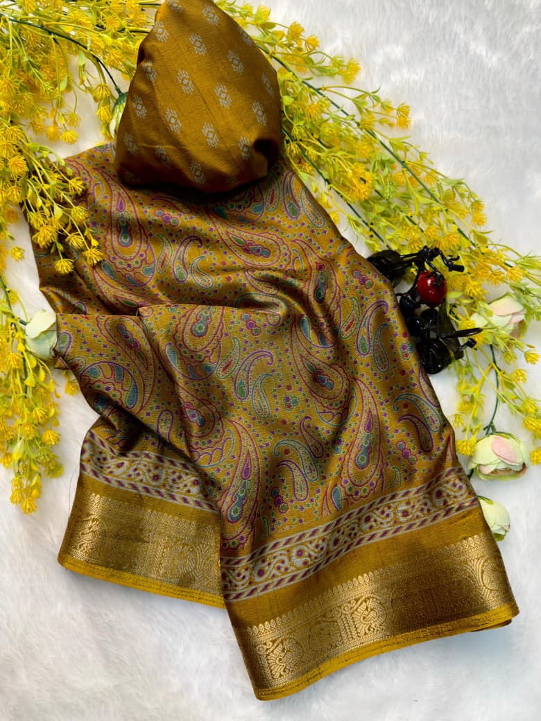 Sf Marsh Melon Saree With Pen Self Jequrd Design Saree Collection