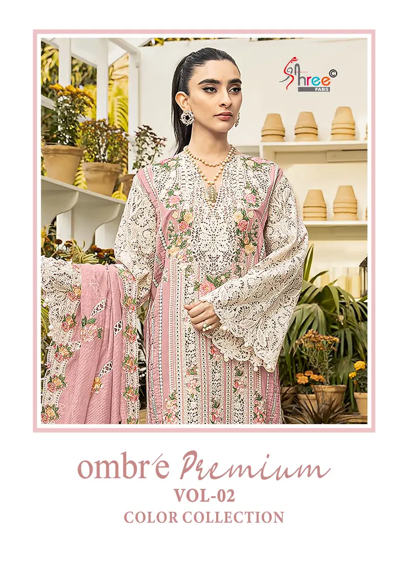 Shree Ombre Premium 3963 E To H Cotton Embroidery Pakistani Salwar Suits