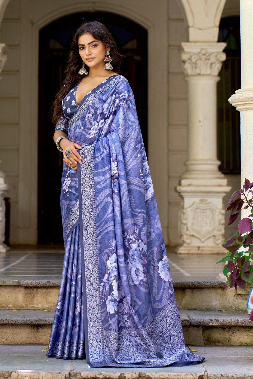 Shubh Shree Elara Pashmina Silk Digital Printed Saree