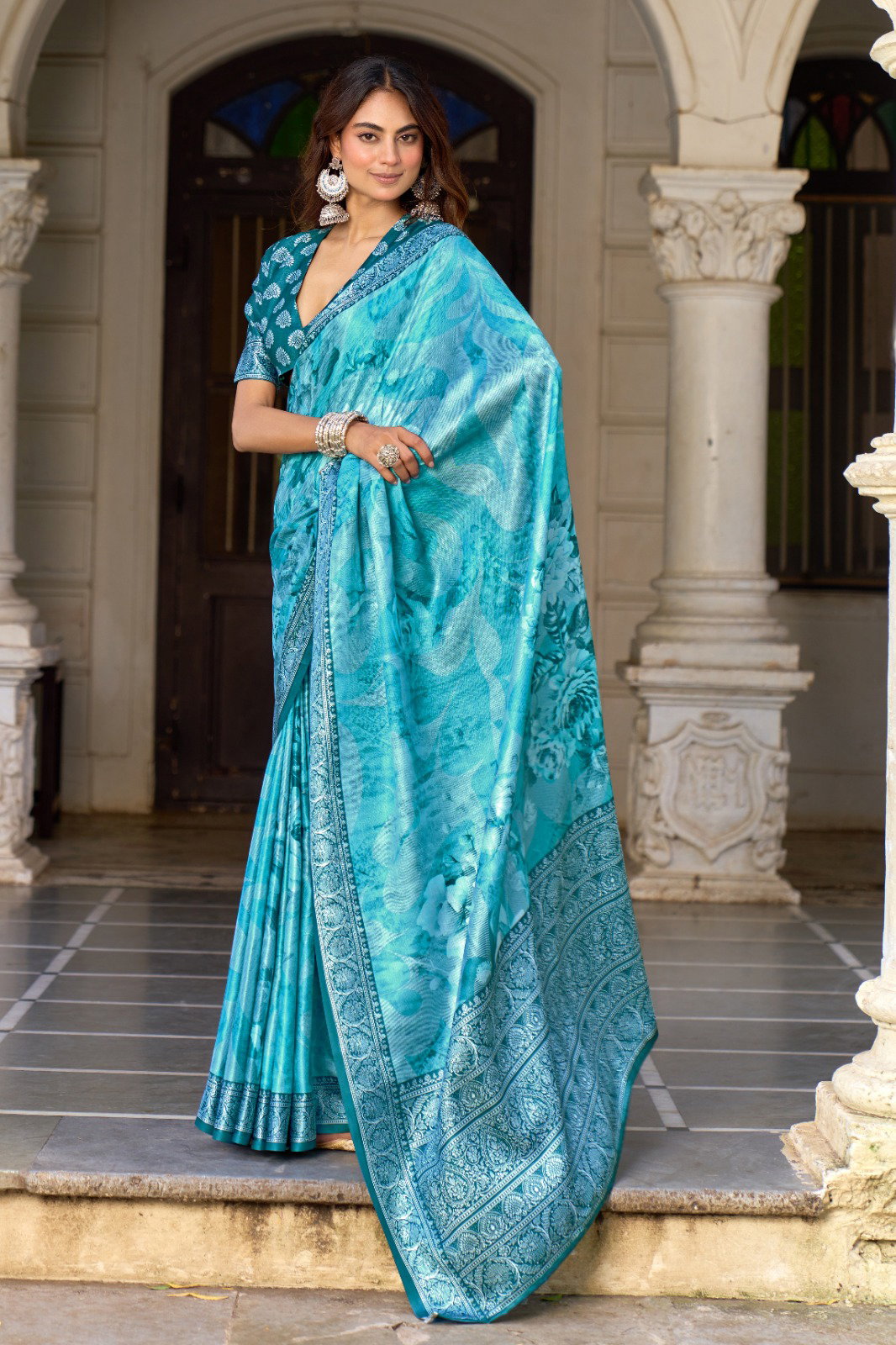 Shubh Shree Elara Pashmina Silk Digital Printed Saree