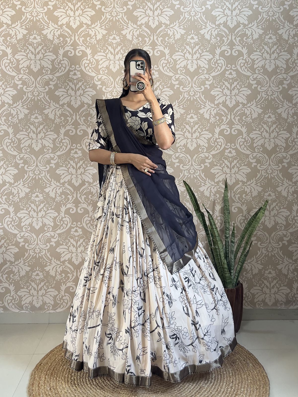 NCO 27 HST Muslin Silk Digital Printed Lehenga Choli