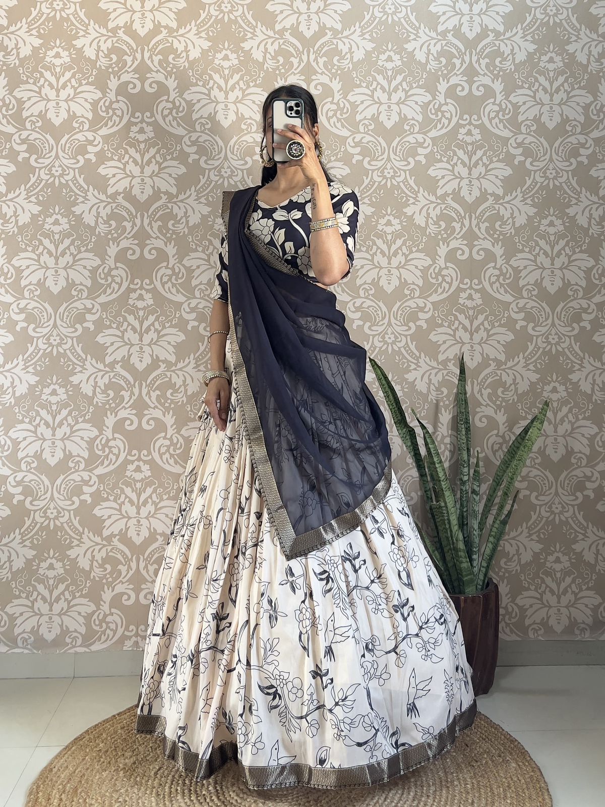 NCO 27 HST Muslin Silk Digital Printed Lehenga Choli
