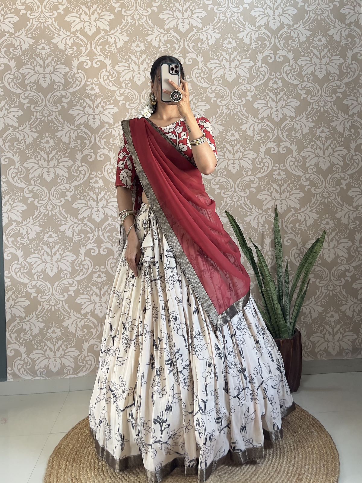 NCO 27 HST Muslin Silk Digital Printed Lehenga Choli