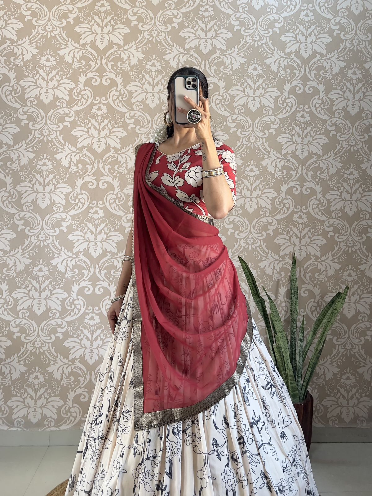 NCO 27 HST Muslin Silk Digital Printed Lehenga Choli