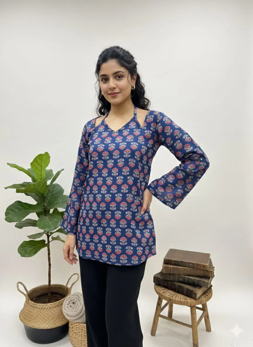 Naisha K 706 Cotton Printed Stylish Wear Top Collection