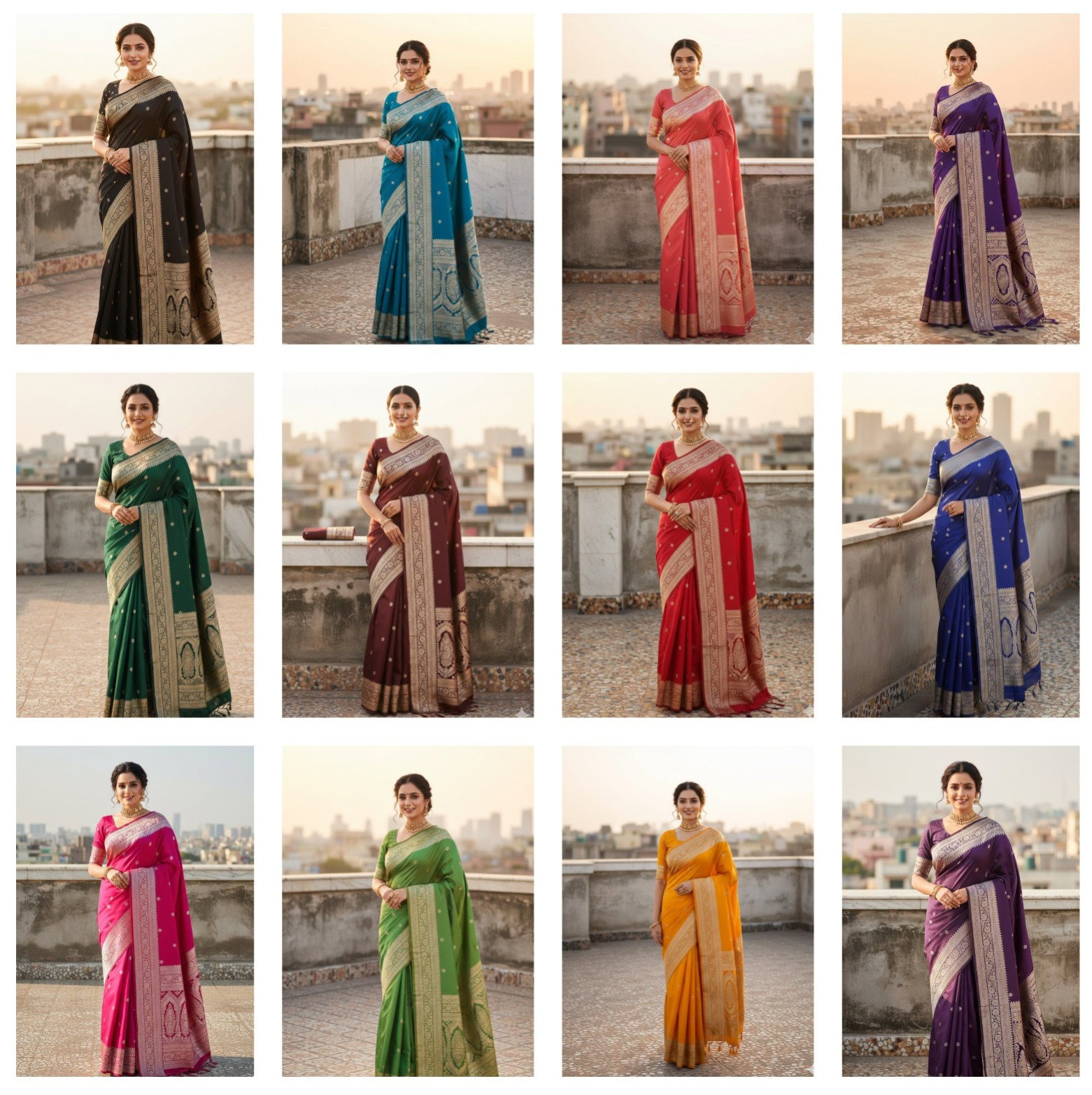 VT 1005 PURE SOFT BANARASI SILK  WEAVING ALL OVER BUTTI DESIGN WORK SAREE COLLECTION 
