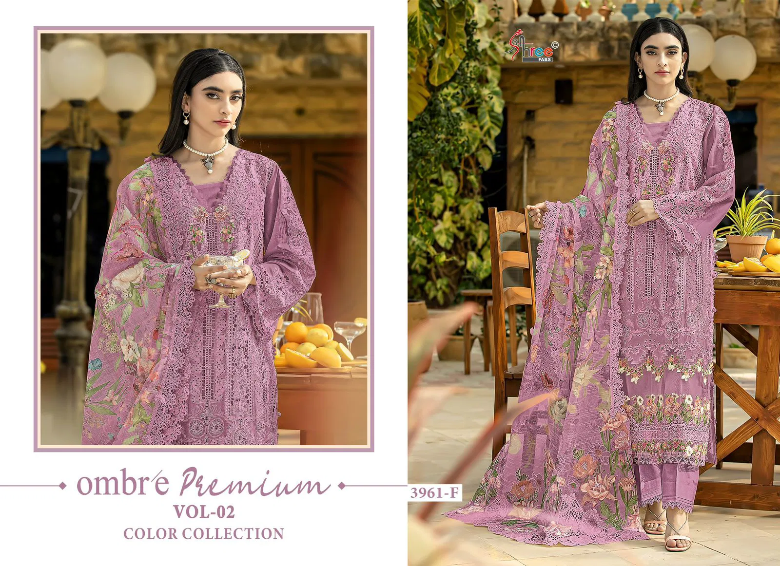 Shree Ombre Premium 3961 E To H Cotton Embroidery Pakistani Salwar Kameez