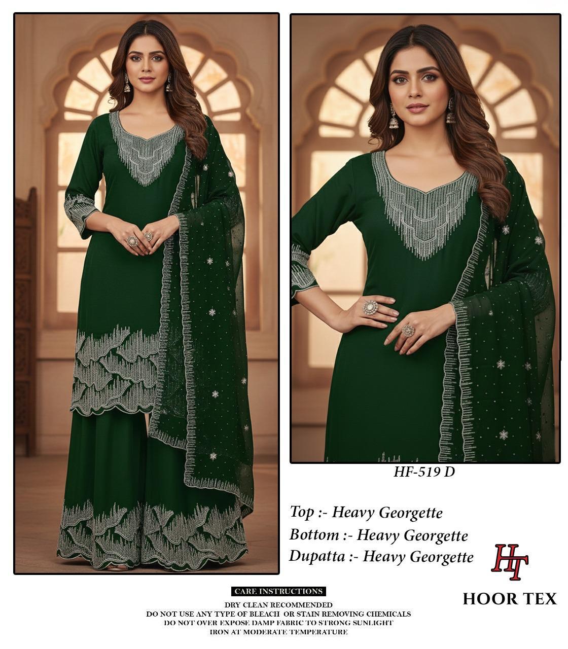 Hoor Tex HF 519 A to D Heavy Heavy Blooming Georgette Readymade Collection