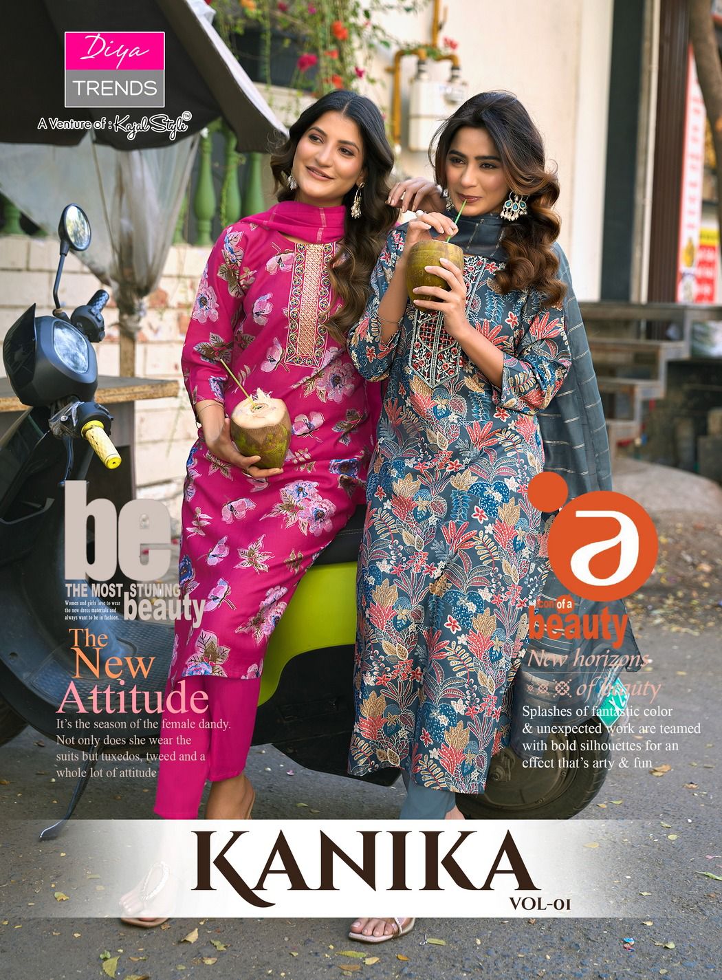 Kanika Vol 1 By Diya Straight Top With Bottom And Dupatta Collection