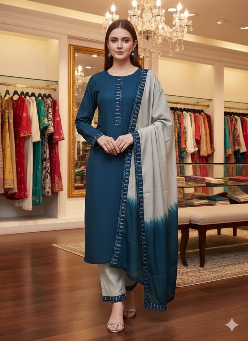 Designer Mittoo Bombay Cotton Tie Daman Less Multi Work Dress material Collection