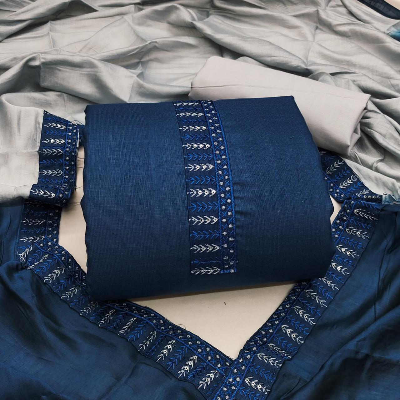 Designer Mittoo Bombay Cotton Tie Daman Less Multi Work Dress material Collection