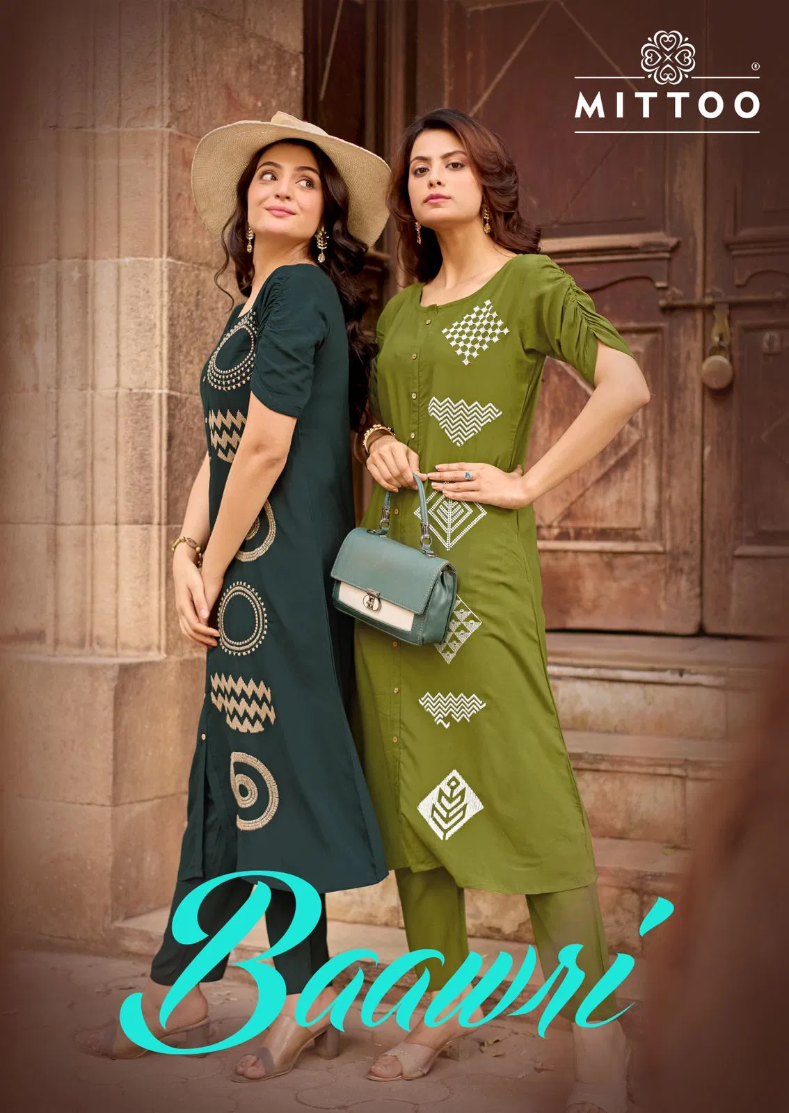 Mittoo Baawri Rayon With Threadwork Top And Bottom Collection