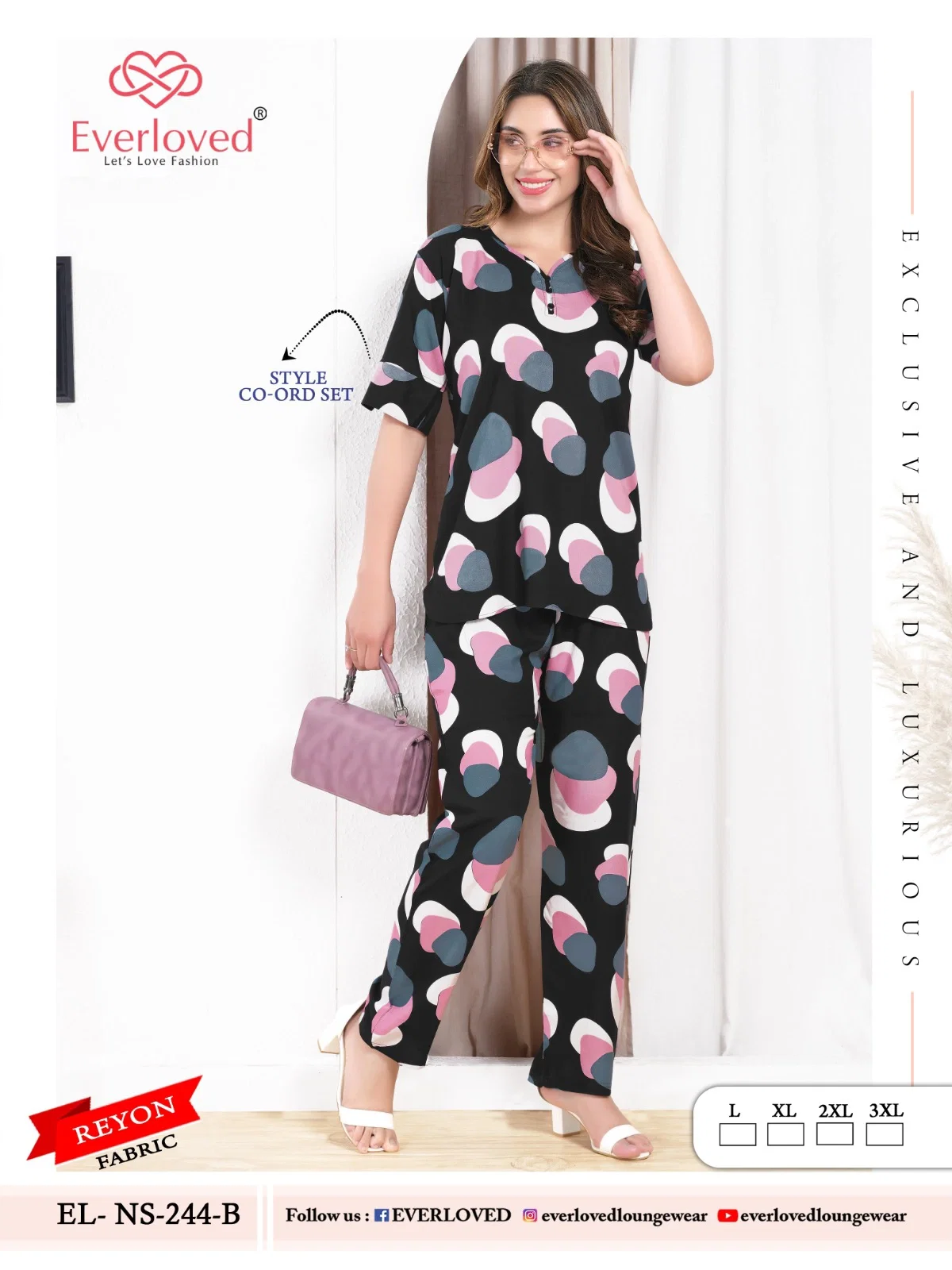 Dnp Everloved NS 244 B Reyon co ord set Collection