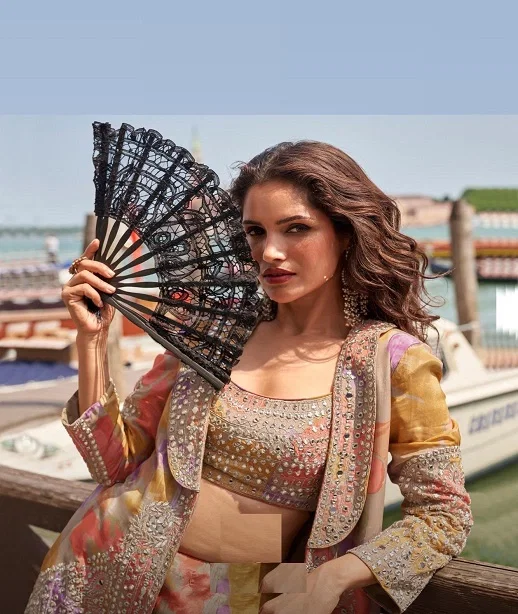 Super Hit 10080 and 10081 Chinon Silk With Embroidery Work Readymade Collection