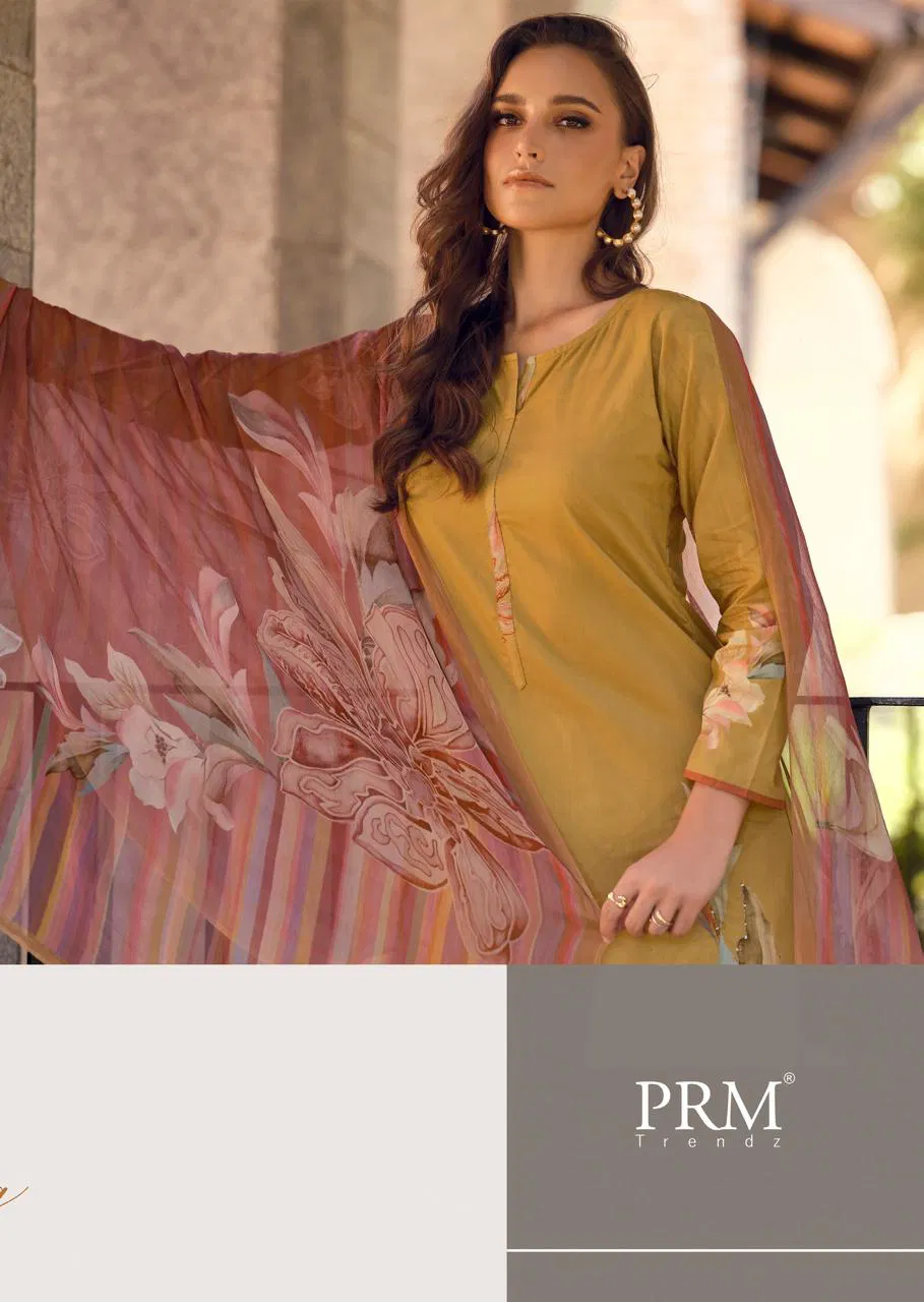 Prm Leana 12113 To 12118 Lawn Cotton With Handwork Salwar Kameez