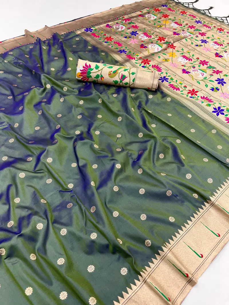 Mb 150 Paithani Silk Woven Work Traditional Saree Collection