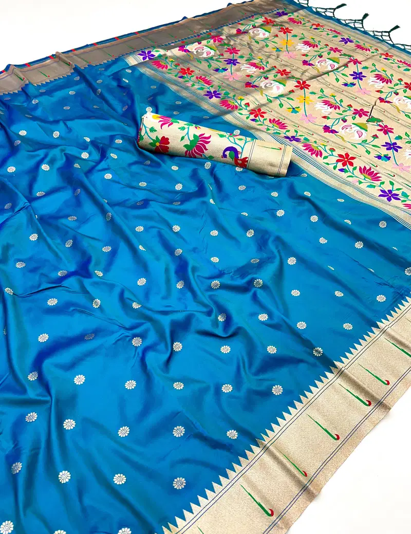 Mb 150 Paithani Silk Woven Work Traditional Saree Collection
