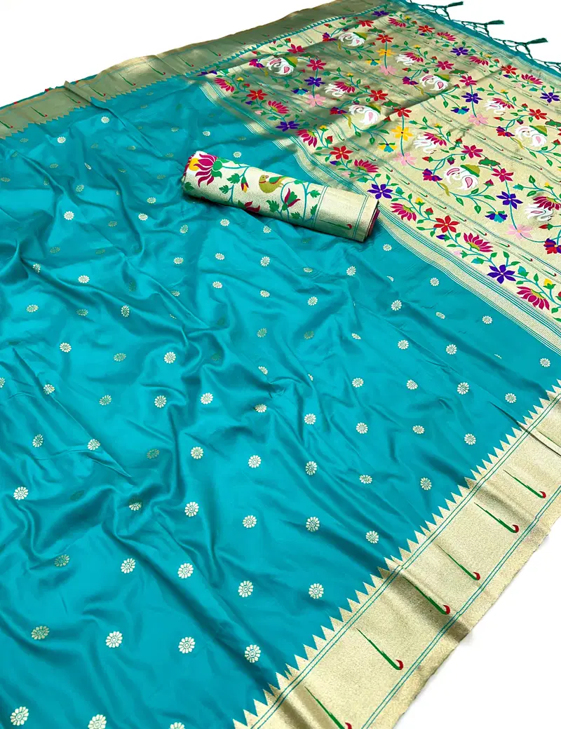 Mb 150 Paithani Silk Woven Work Traditional Saree Collection