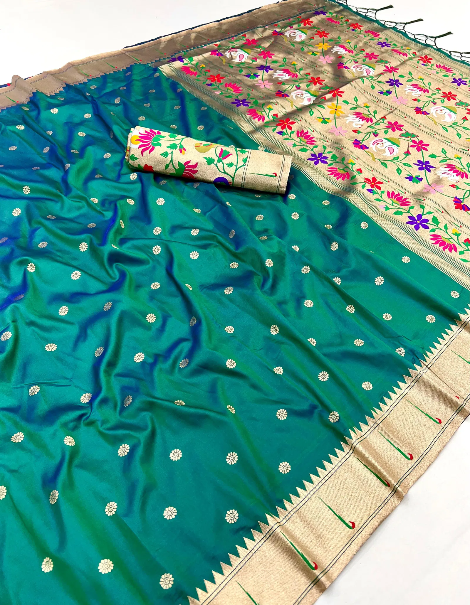 Mb 150 Paithani Silk Woven Work Traditional Saree Collection