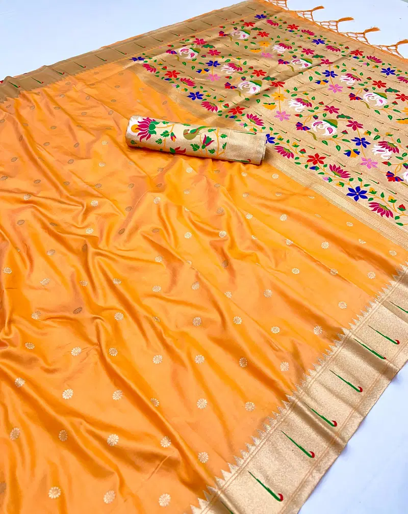 Mb 150 Paithani Silk Woven Work Traditional Saree Collection