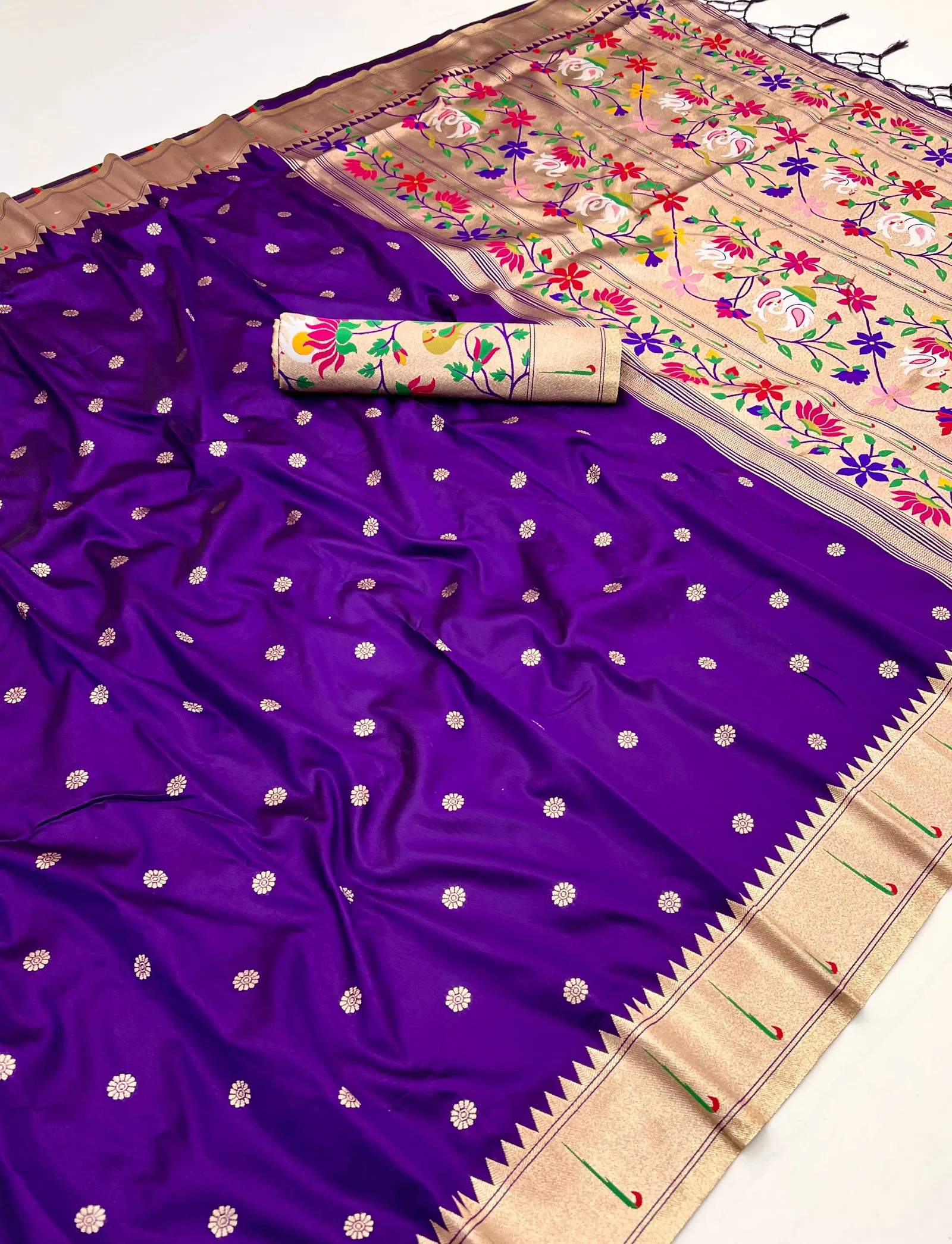 Mb 150 Paithani Silk Woven Work Traditional Saree Collection