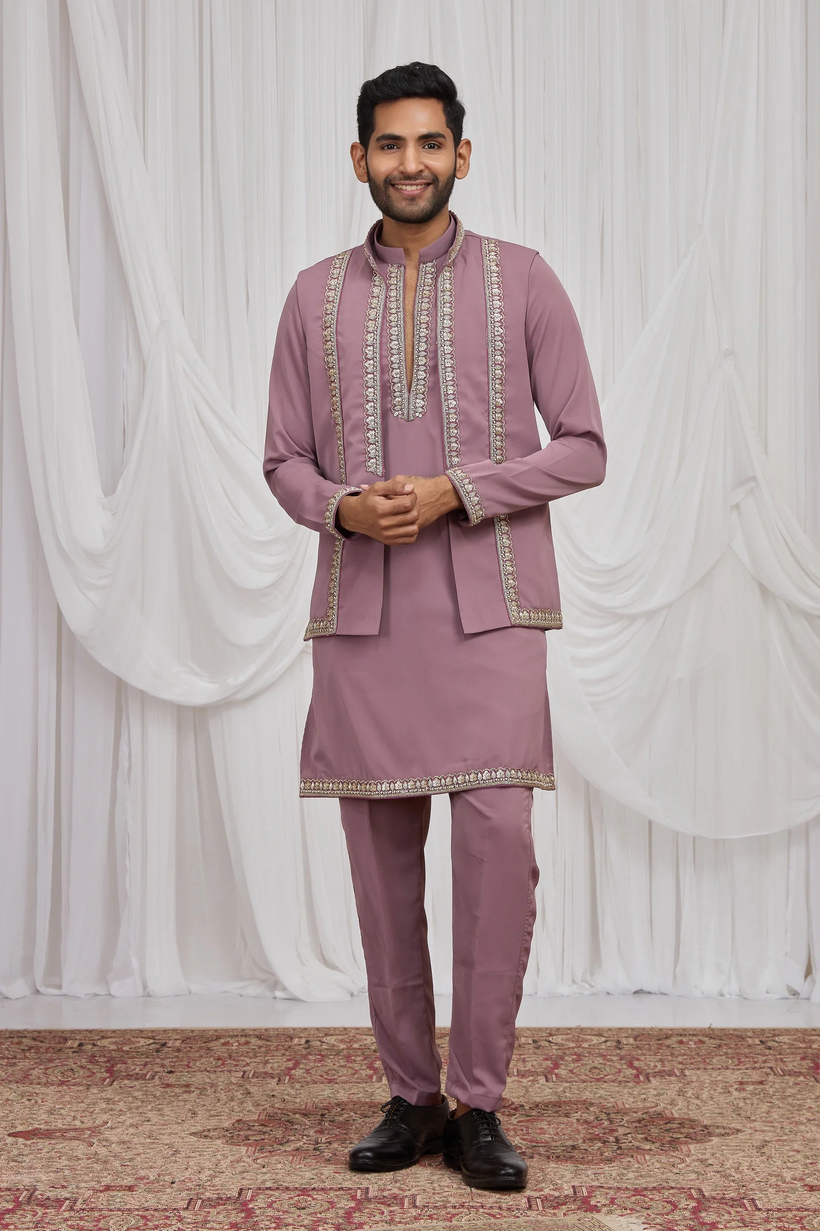 Sumi 4541 to 4543 Armani Fabric Stright Kurta With Jacket And Bottom