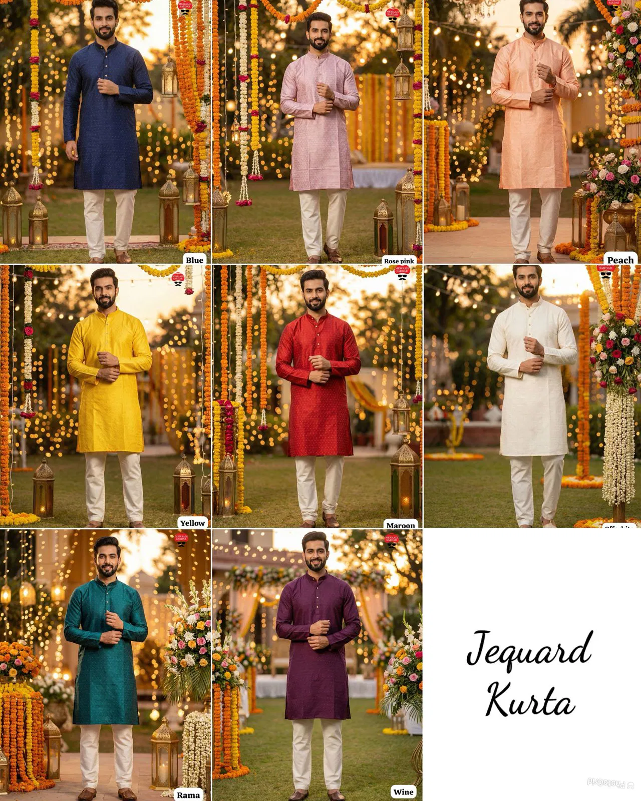 Shubh Vol 1 Silk Jacquard Festival Wear Kurta And Pajama Collection