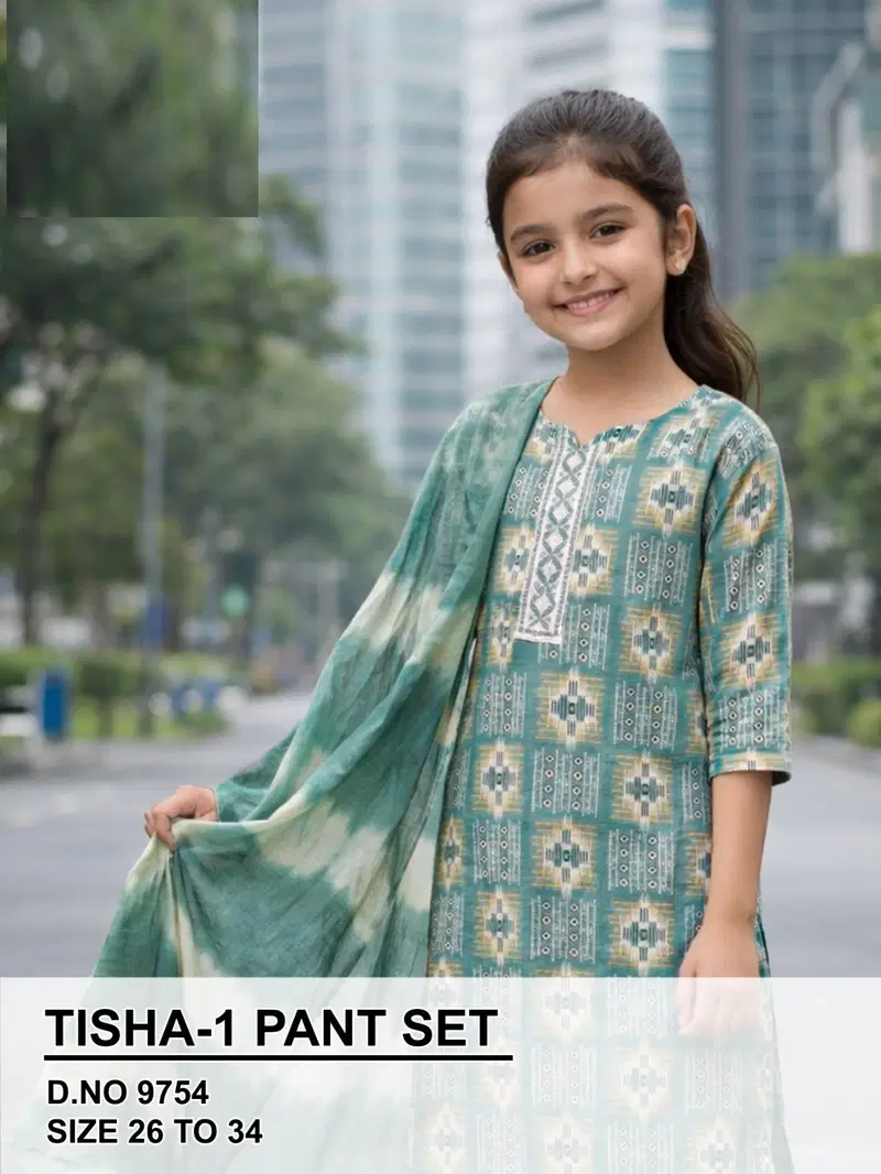 Tisha Vol 1 Cotton Capsule Printed Kids Wear Kurti Set