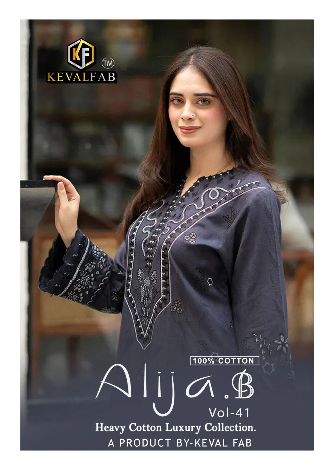 Keval Alija B Vol 41 Lawn Cotton Printed Karachi Dress Material