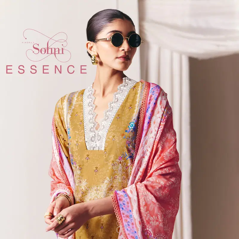 Kimora Sohni Essence Lawn Cotton Print Embroidery Salwar Kameez