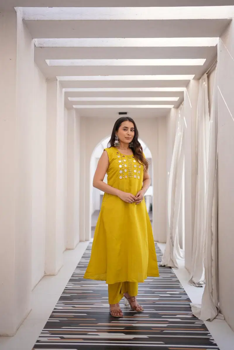 Naisha K 714 Vertican Manual Work A Line Co Ord Set Collection
