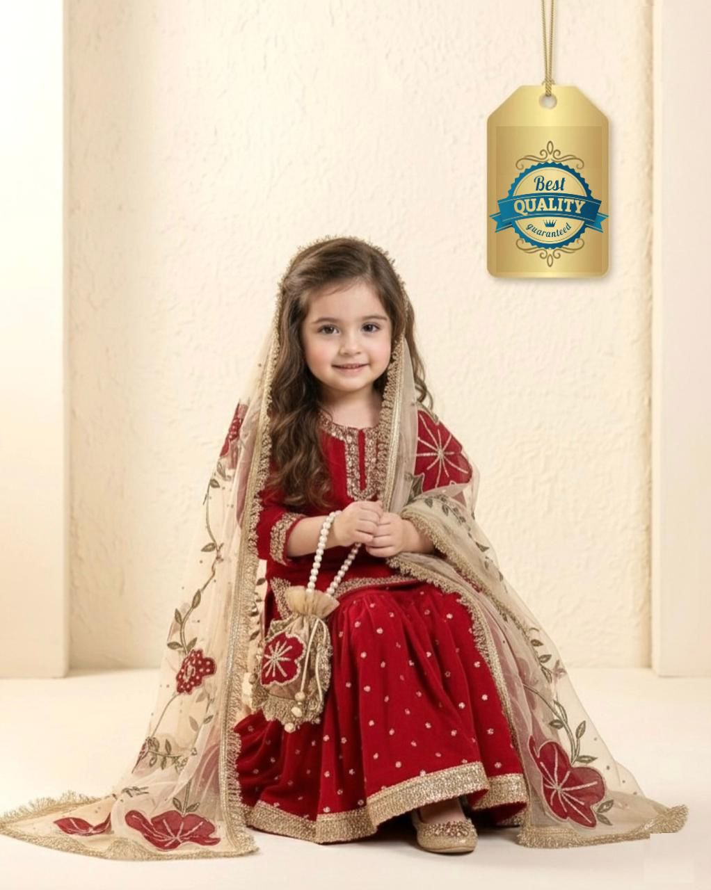 Oc 240 Fendi Silk Heavy Embroidery Sequence Work Kids Collection