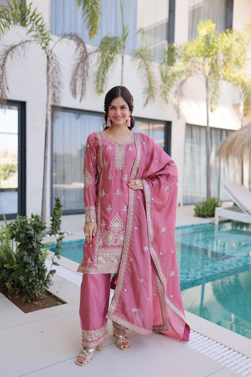 NCO 36 HO With Zari Thread Embroidery Work Kurti Bottom With Dupatta
