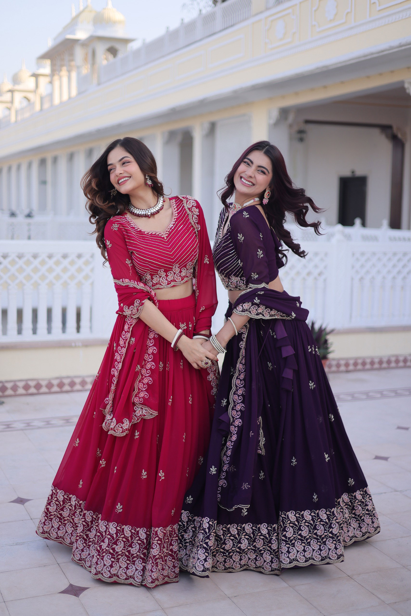 Lekha KA 5064 Faux Blooming Sequins Zari Embroidery Work Lehenga Choli