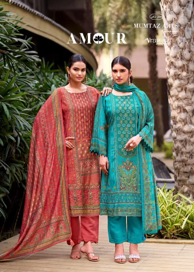 Mumtaz Amour Viscose Modal Digital Foil Print Dress Material