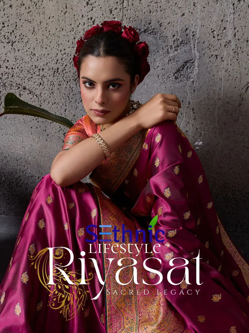 Sethnic Riyasat Makhmal Satin Silk Meenakari Traditional Wear Saree Collection