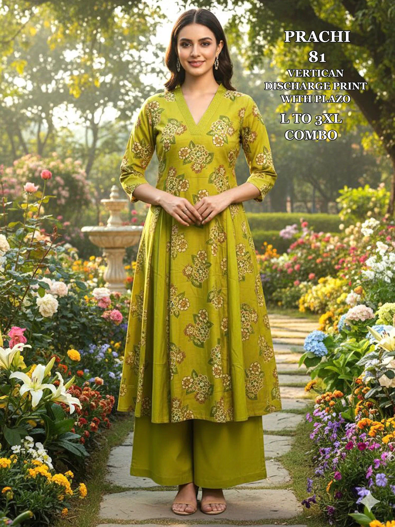 Dnp Prachi 81 And 82 Vertican Anarkali Top With Plazzo