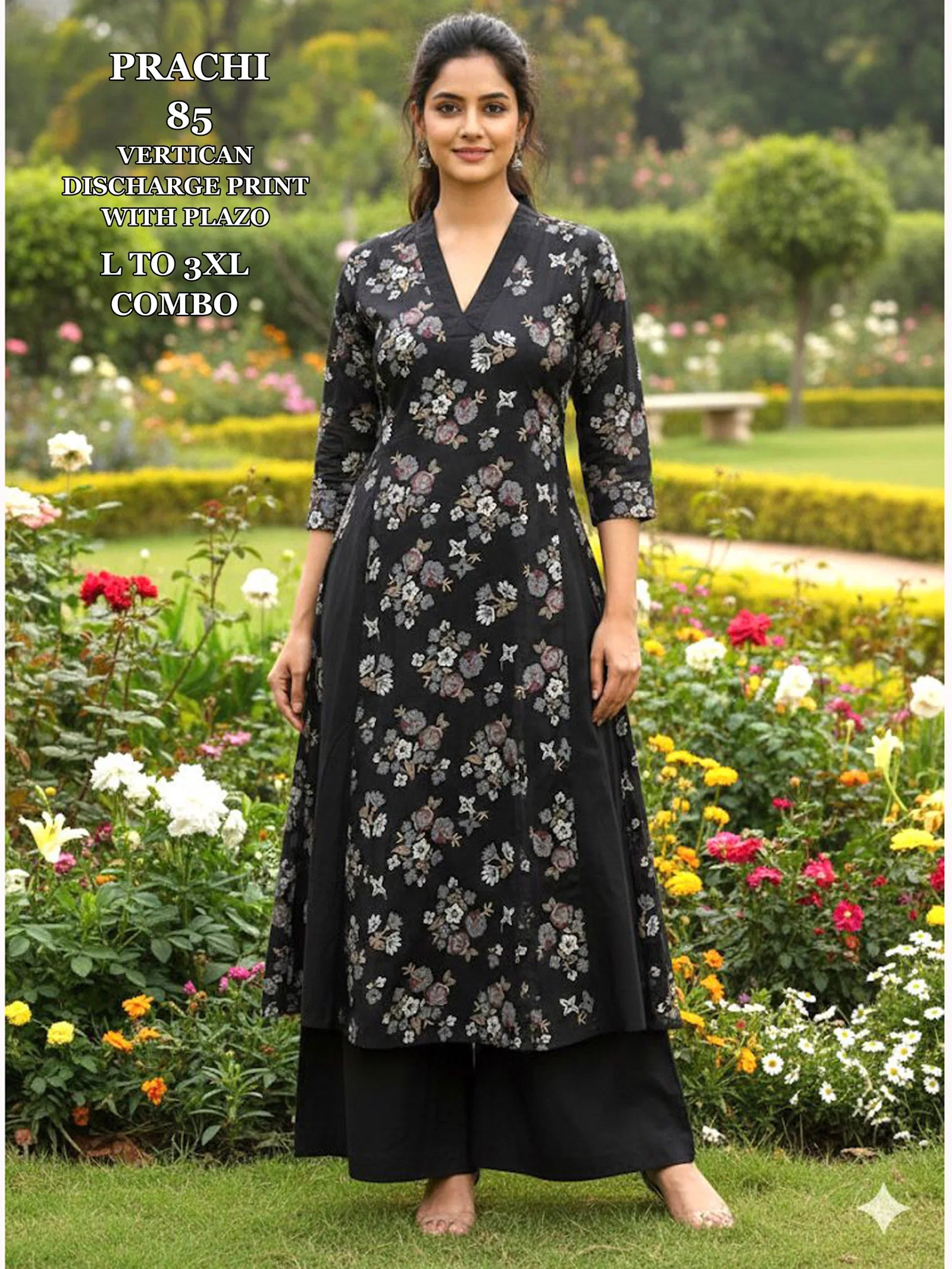 Dnp Prachi 85 And 86 Vertican Anarkali Top With Plazzo