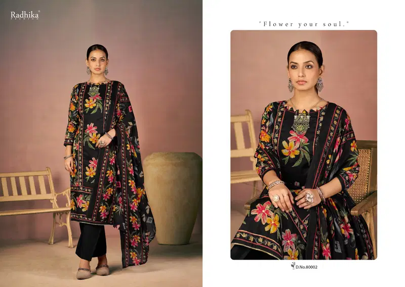 Radhika Azara Flora Lawn Cotton Printed Designer Dress Material