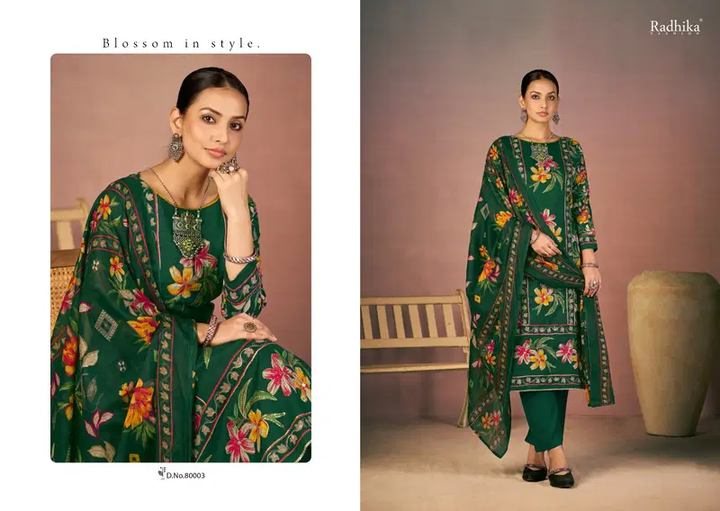 Radhika Azara Flora Lawn Cotton Printed Designer Dress Material