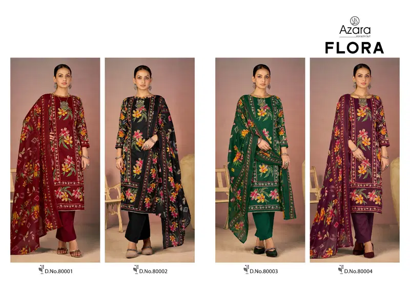 Radhika Azara Flora Lawn Cotton Printed Designer Dress Material