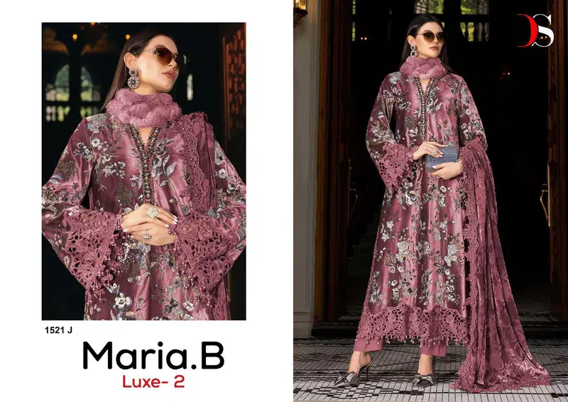 Deepsy Maria B Luxe 1521 Viscose Rayon Embroidery Work Pakistani Salwar Kameez