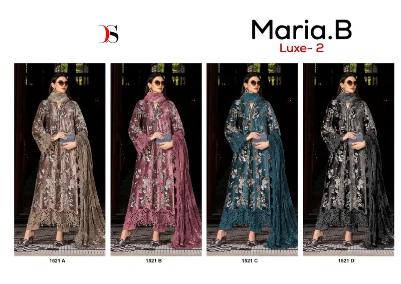 Deepsy Maria B Luxe 1521 Viscose Rayon Embroidery Work Pakistani Salwar Kameez